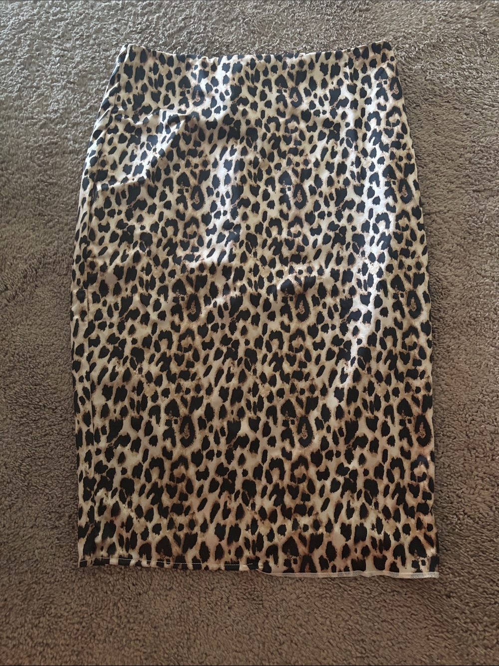 Victoria's Secret Leopard-Print Pencil Skirt in Brown and Black